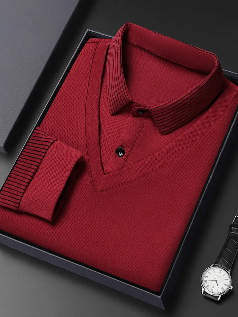 [PAGUE 2 LEVE 4] Camisa Polo Casual Makland em Malha de Seda Gelo e Poliéster