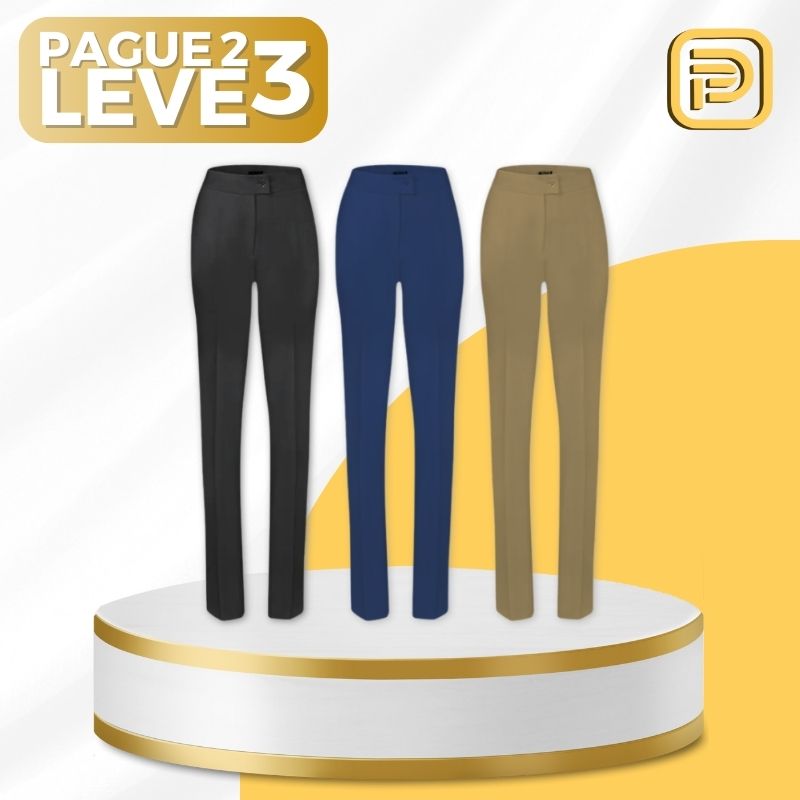 [PAGUE 2 LEVE 3] Calça Social Elisângela em Seda Gelo (Sua Nova Preferida!) + BRINDE Exclusivo