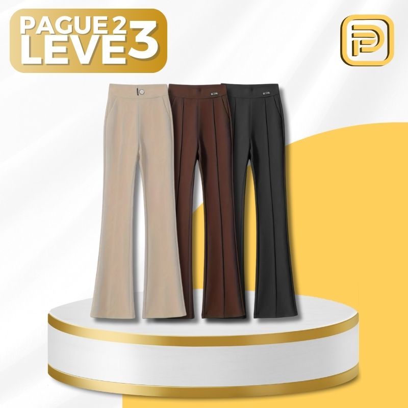[PAGUE 2 LEVE 3] Calça Feminina Siamone Em Seda Gelo Com Viscose (Sua Nova Favorita!) + BRINDE Exclusivo