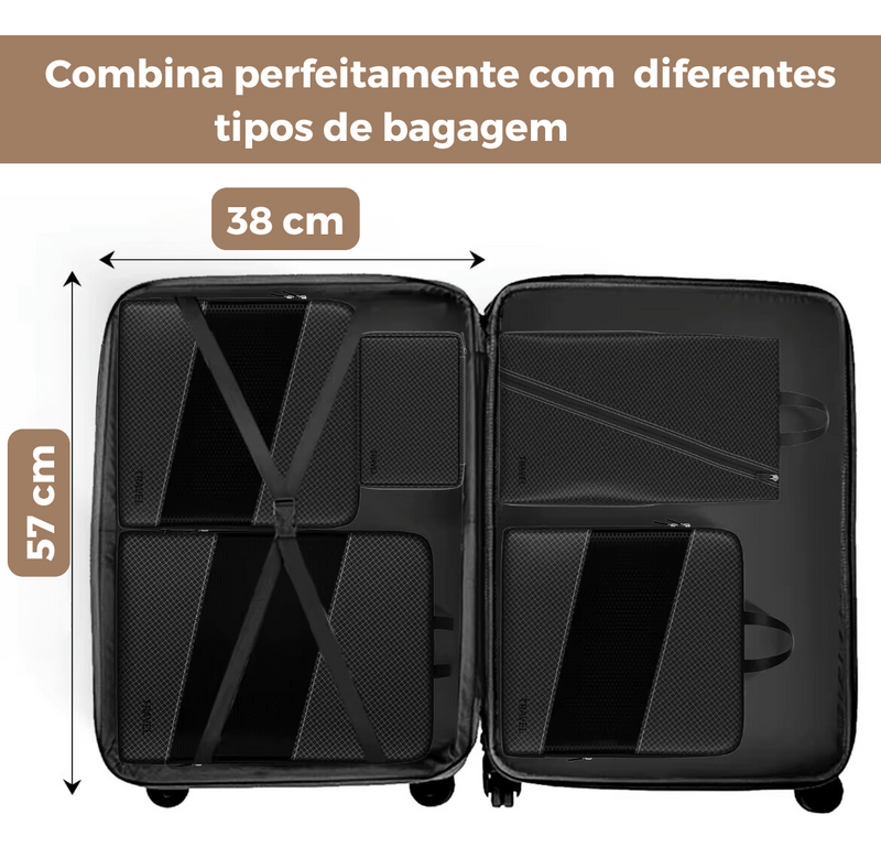 kit de Organizadores de compressão para viagem -  6 Pçs