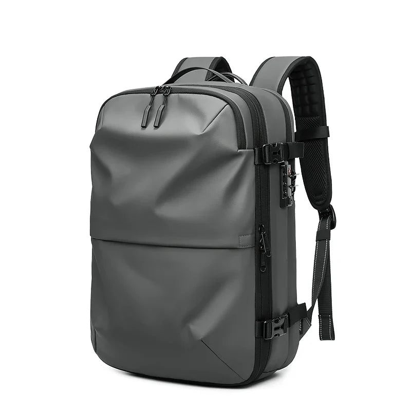 Mochila de viagem masculina compressão à vácuo 17 polegadas