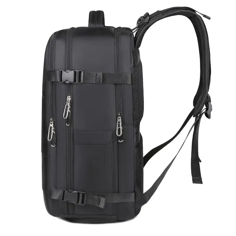 Mochila Para Viagem Multifuncional Expansível e Tecnológica + BRINDE: Adaptador de Tomada Universal