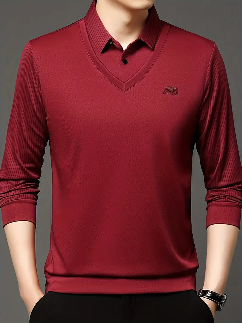 [PAGUE 2 LEVE 4] Camisa Polo Casual Makland em Malha de Seda Gelo e Poliéster